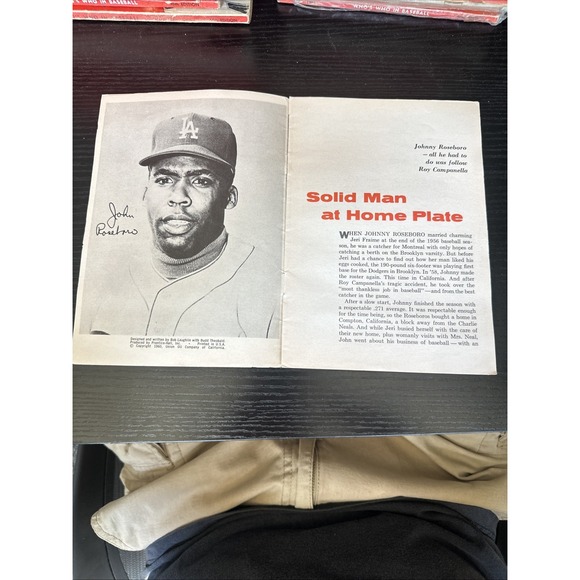 1960 MEET THE DODGER FAMILY BOOKLET JOHN ROSEBORO Los Angeles Dodgers - Picture 3 of 5